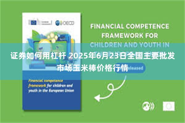 证券如何用杠杆 2025年6月23日全国主要批发市场玉米棒价格行情