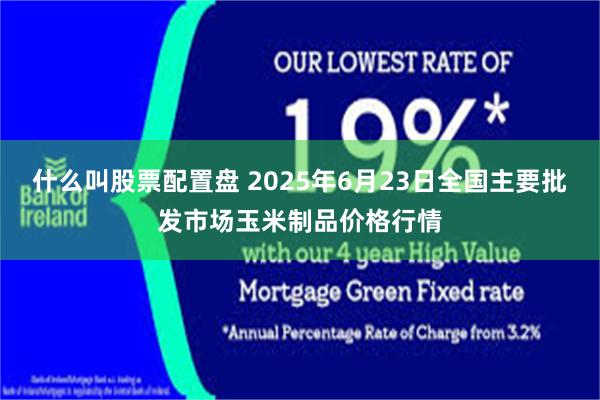 什么叫股票配置盘 2025年6月23日全国主要批发市场玉米制品价格行情