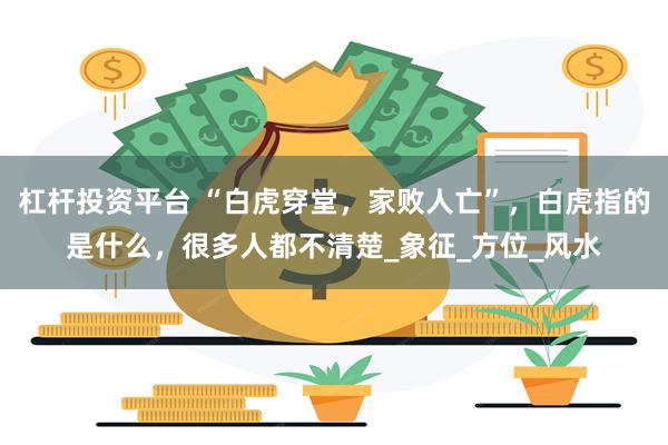 杠杆投资平台 “白虎穿堂，家败人亡”，白虎指的是什么，很多人都不清楚_象征_方位_风水